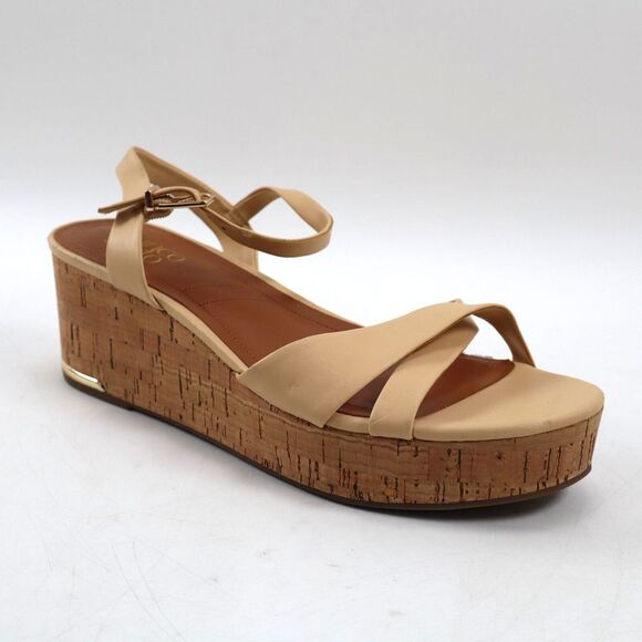 🔥Franco Sarto Pelma Cork Platform Wedge Sandals, 9US/40EU MSRP$120 SHIPS TODAY - Picture 2 of 9
